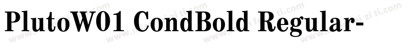PlutoW01 CondBold Regular字体转换
